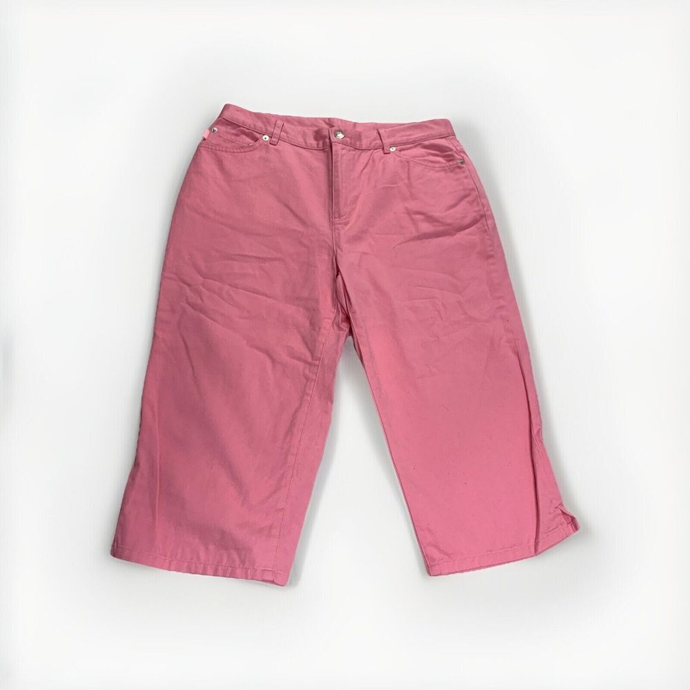 Lauren‎ Jeans Co Ralph Lauren Petite Capris Pink Womens Size 12P 100% Cotton